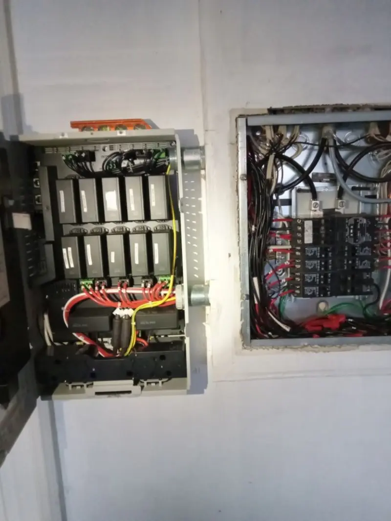 Electrical panel upgrade completed for Security Camera Wiring in Bucksport